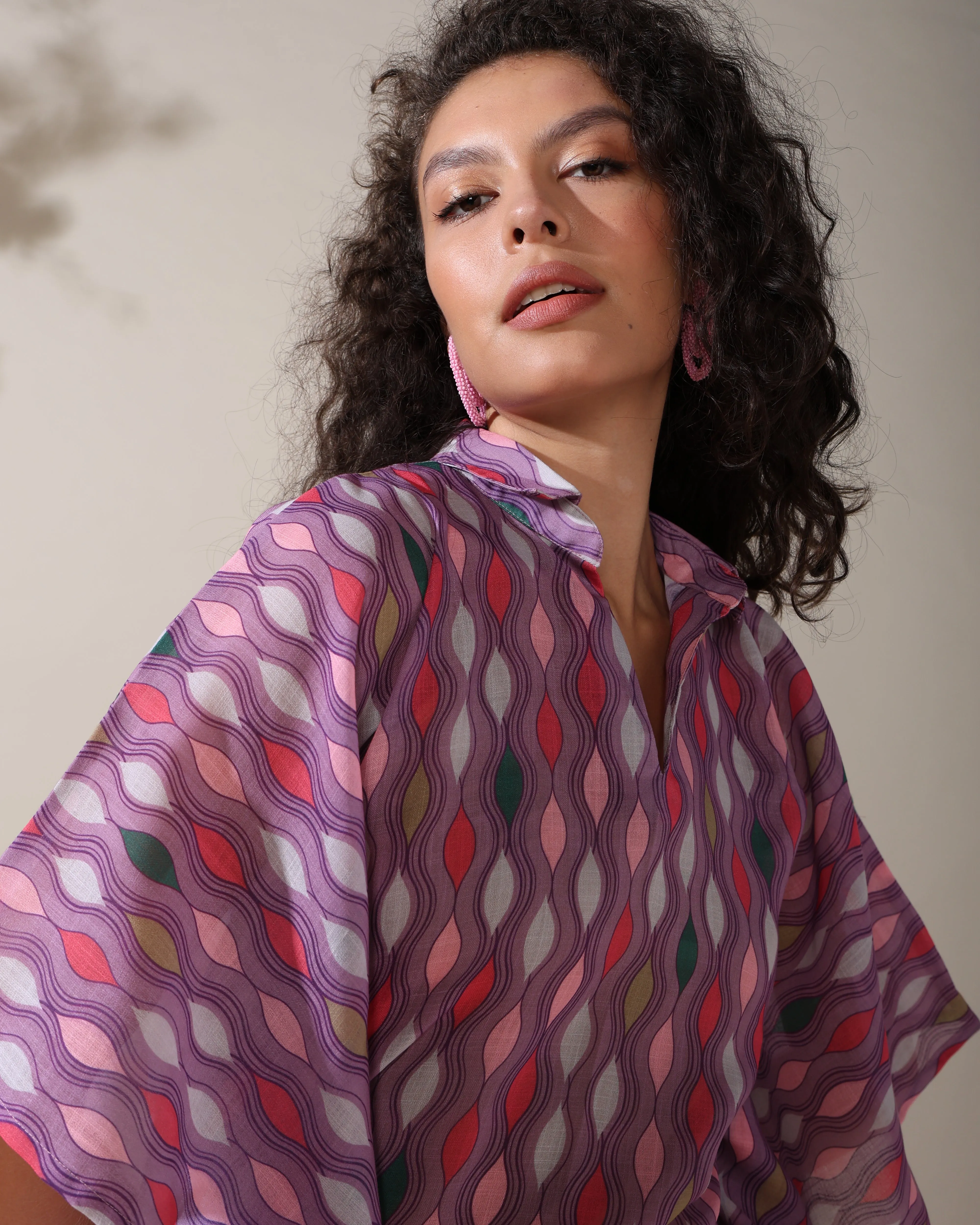 Timeless flow linen long kaftan dress