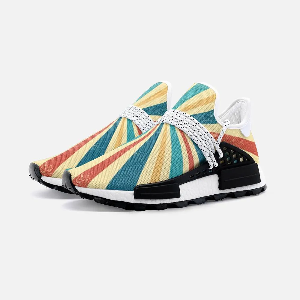 Vintage ray retro sunburst Unisex Lightweight Custom shoes