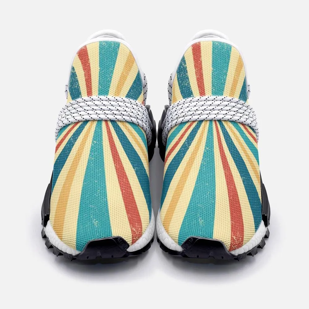 Vintage ray retro sunburst Unisex Lightweight Custom shoes