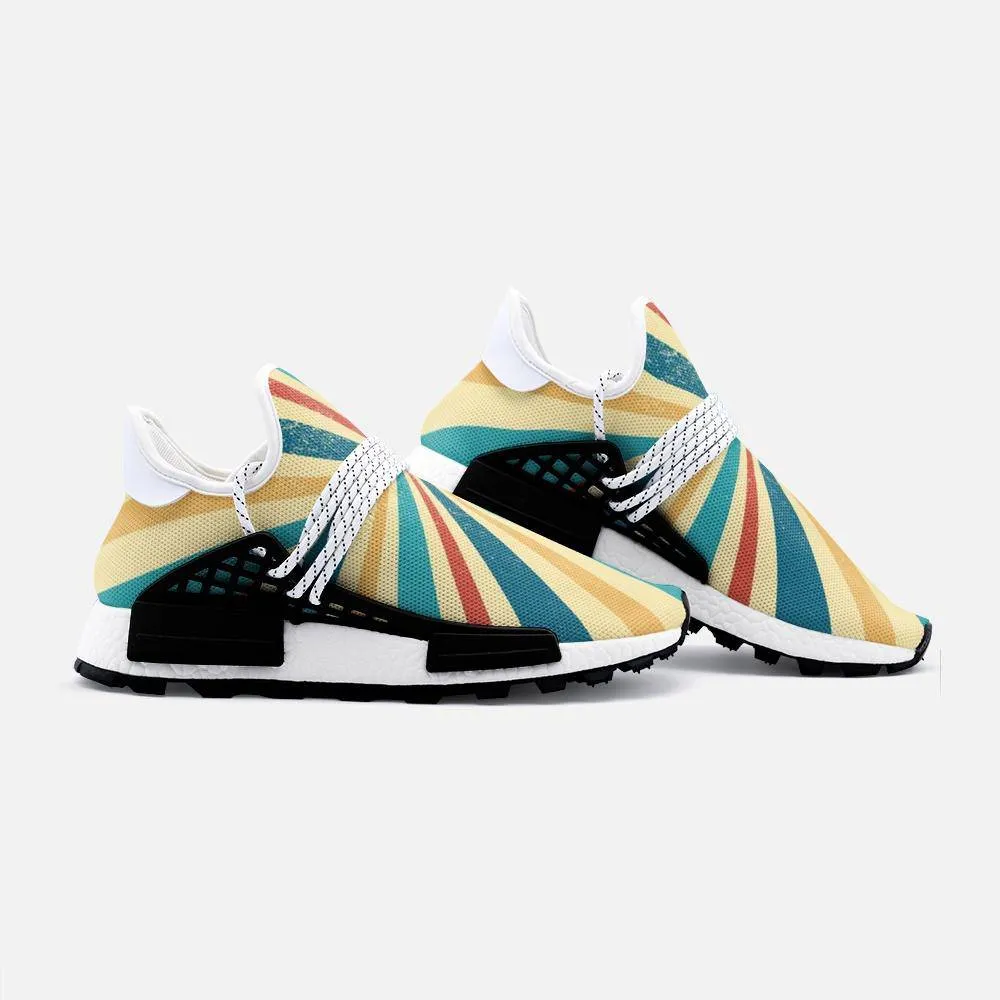 Vintage ray retro sunburst Unisex Lightweight Custom shoes