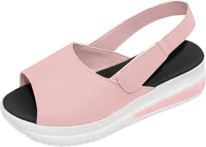 Womens Platform Wedge Sandals Peep Toe Slingback Ankle Strap Sandals for Women Dressy Summer Casual Beach Shoes