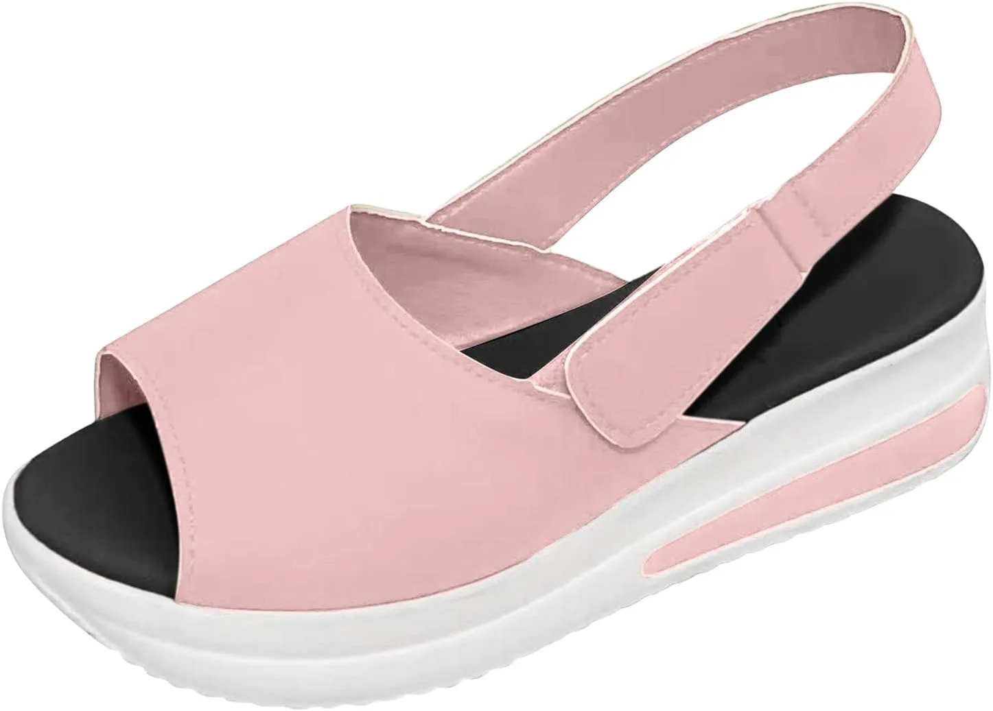 Womens Platform Wedge Sandals Peep Toe Slingback Ankle Strap Sandals for Women Dressy Summer Casual Beach Shoes