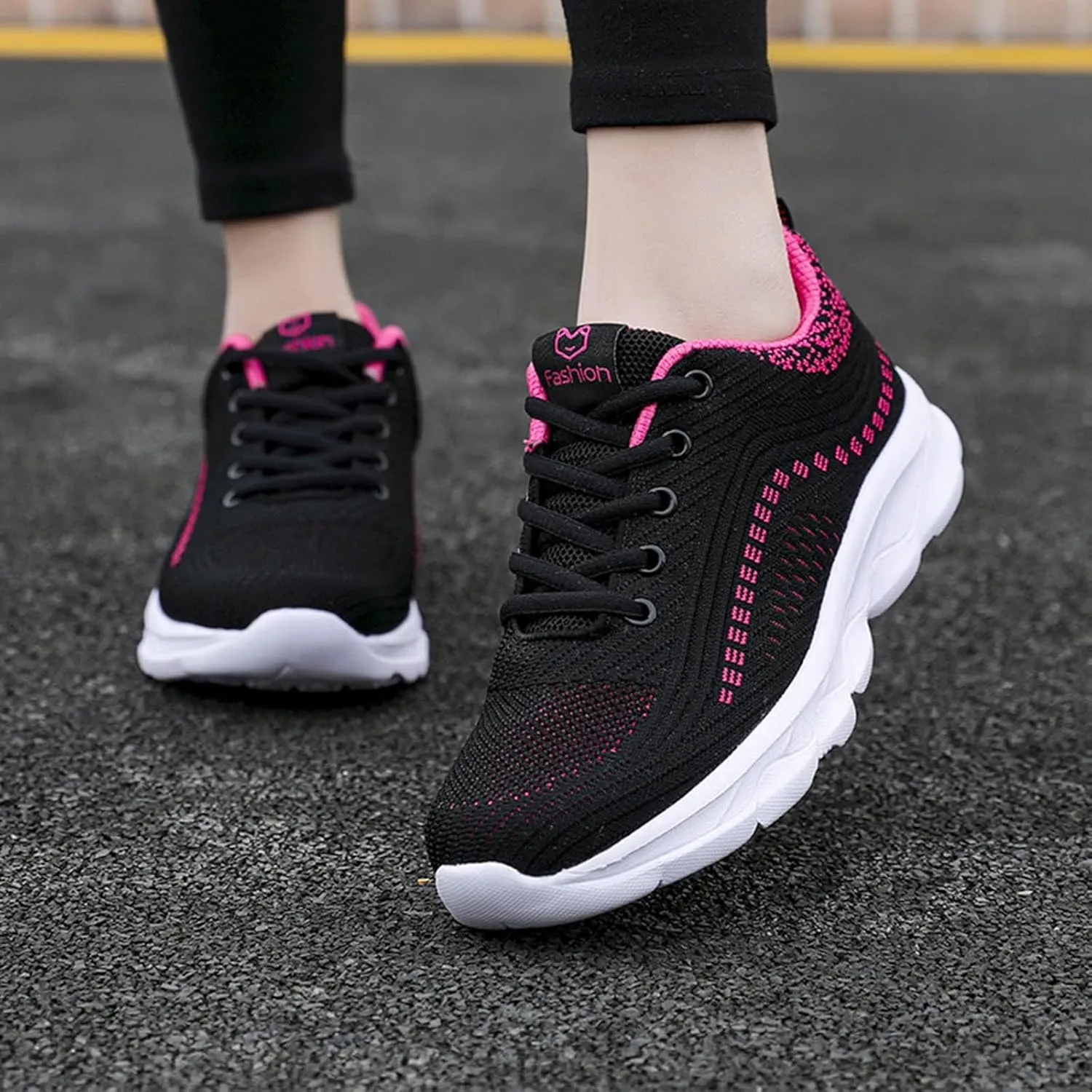 Womens Running Shoes Lightweight Breathable Slip on Tennis Shoes Non Slip Gym Workout Walking Sneakers Shoes for Women Casual Comfortable Athletic Tennis Sneakers with Memory Foam