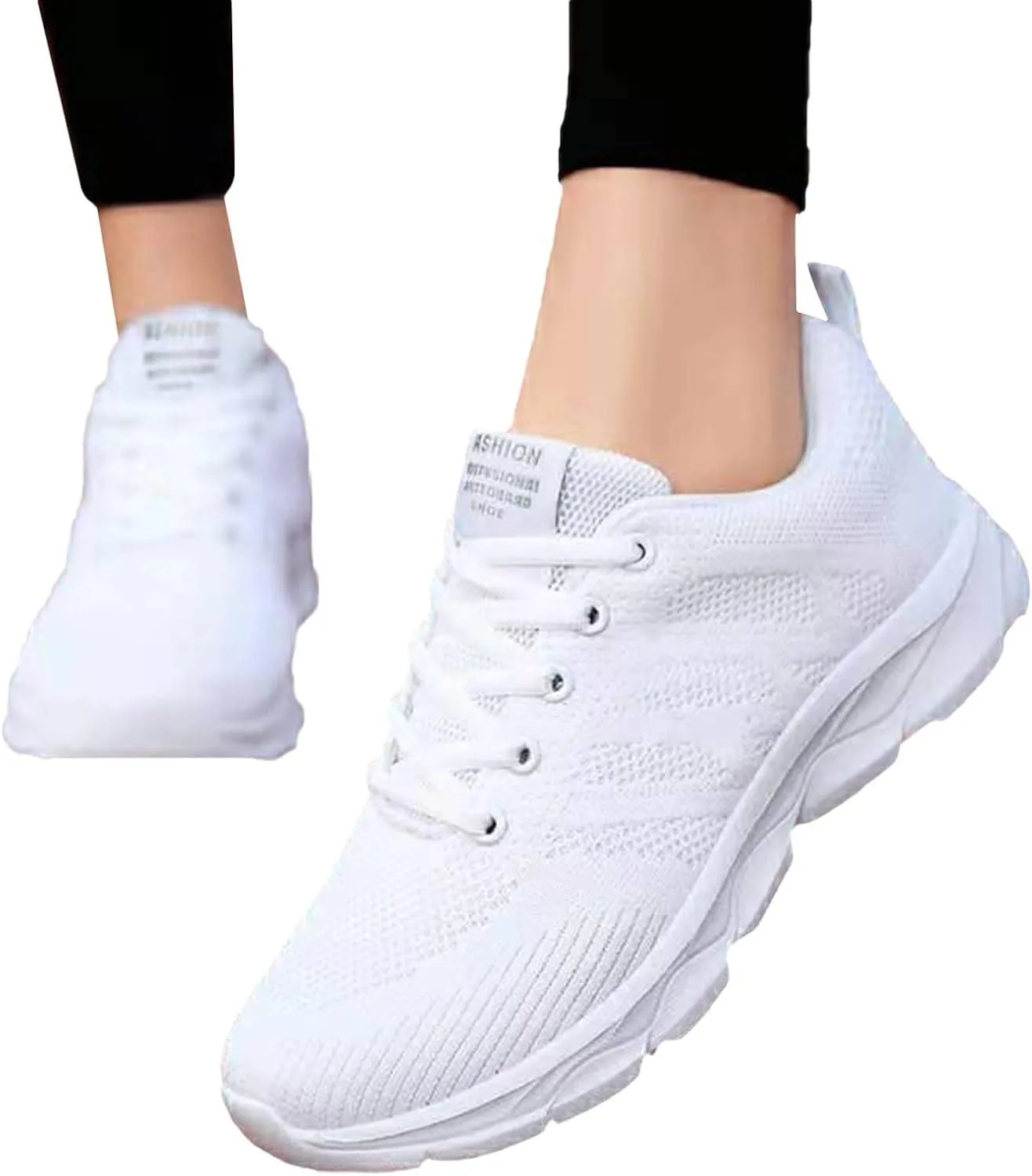 Womens Running Shoes Lightweight Breathable Slip on Tennis Shoes Non Slip Gym Workout Walking Sneakers Shoes for Women Casual Comfortable Athletic Tennis Sneakers with Memory Foam