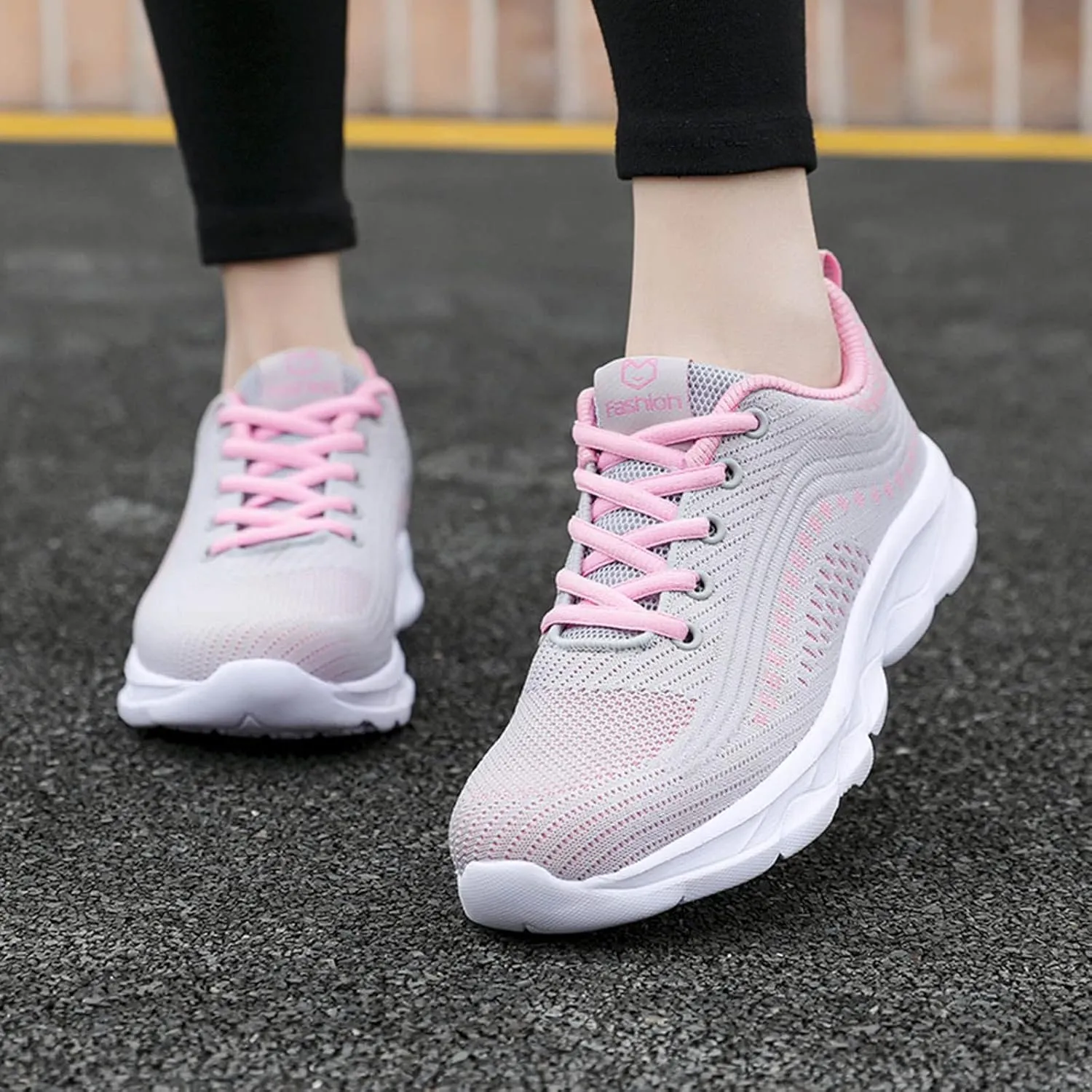 Womens Running Shoes Lightweight Breathable Slip on Tennis Shoes Non Slip Gym Workout Walking Sneakers Shoes for Women Casual Comfortable Athletic Tennis Sneakers with Memory Foam
