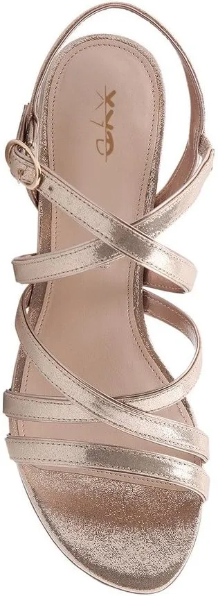 XYD Prom Strappy Open Toe Summer Sandals Low heel Slingbacks Ankle Strap Casual Shoes for Women