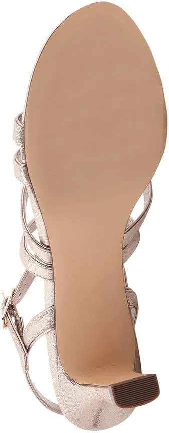 XYD Prom Strappy Open Toe Summer Sandals Low heel Slingbacks Ankle Strap Casual Shoes for Women