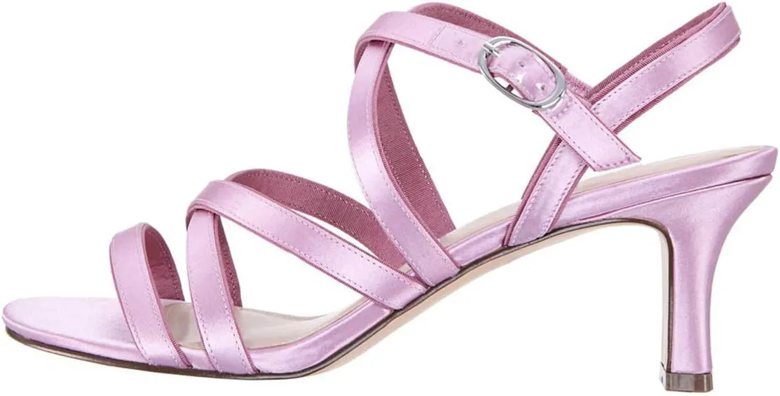 XYD Prom Strappy Open Toe Summer Sandals Low heel Slingbacks Ankle Strap Casual Shoes for Women