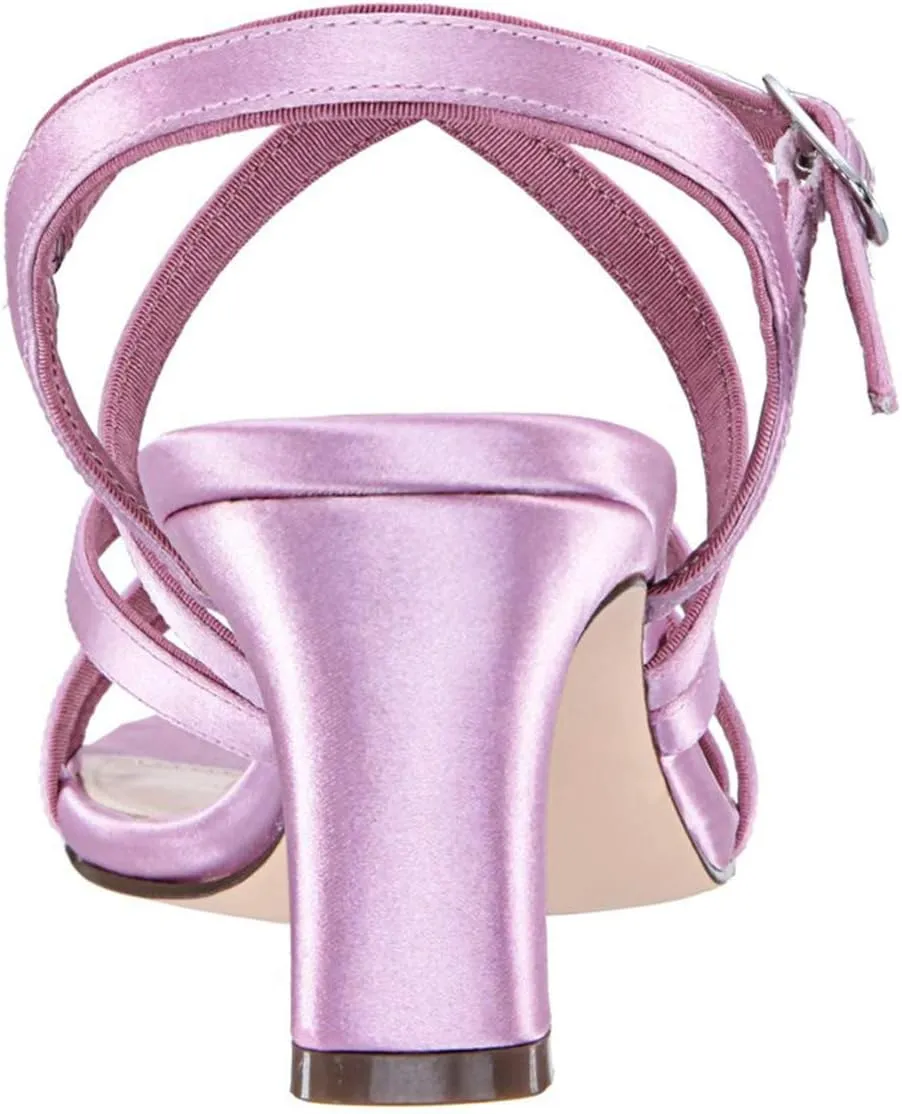 XYD Prom Strappy Open Toe Summer Sandals Low heel Slingbacks Ankle Strap Casual Shoes for Women